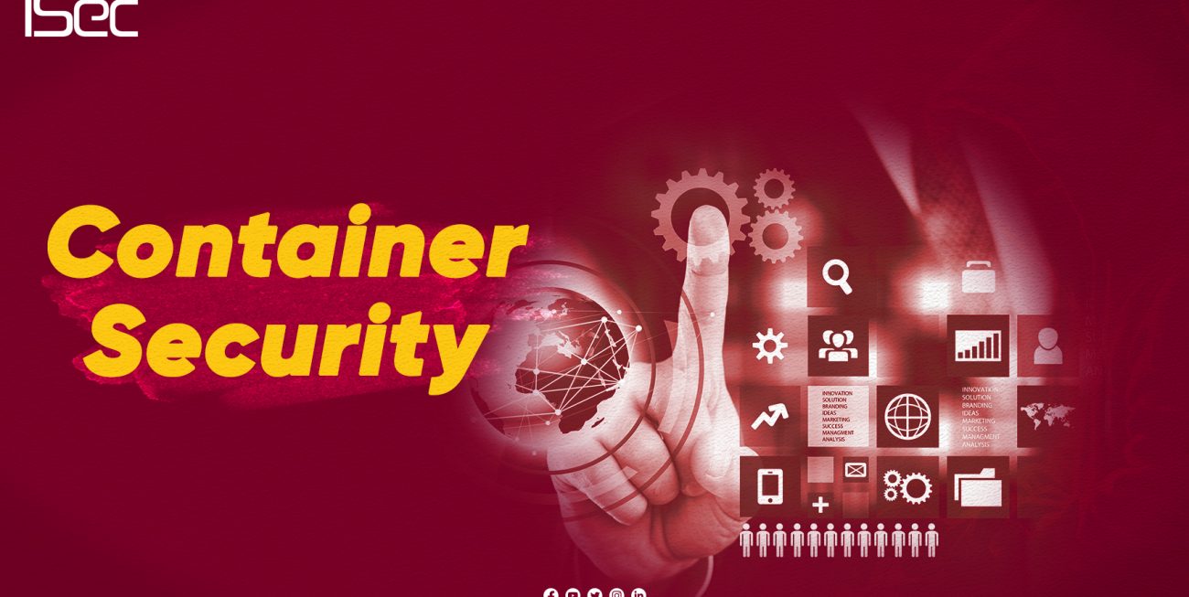 A padlock and shield symbolizing strong security measures for containerized applications, emphasizing the importance of robust container security